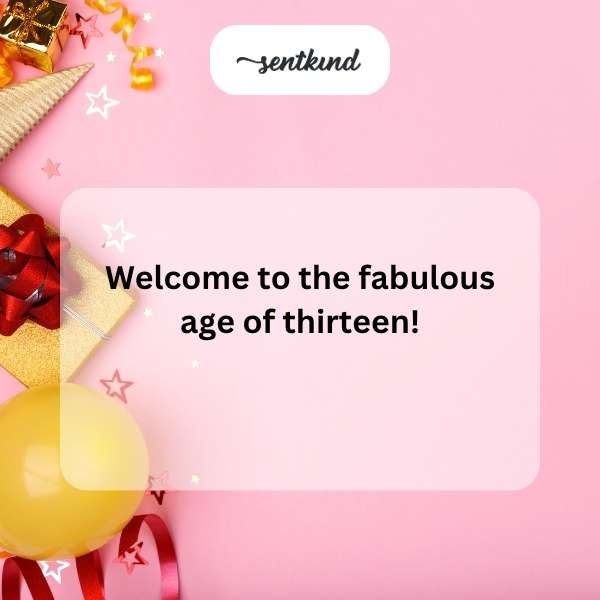 Happy milestone celebration for turning 13!