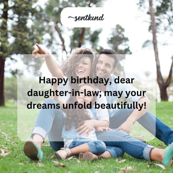 Celebratory messages for a beloved daughter-in-law on her special day.