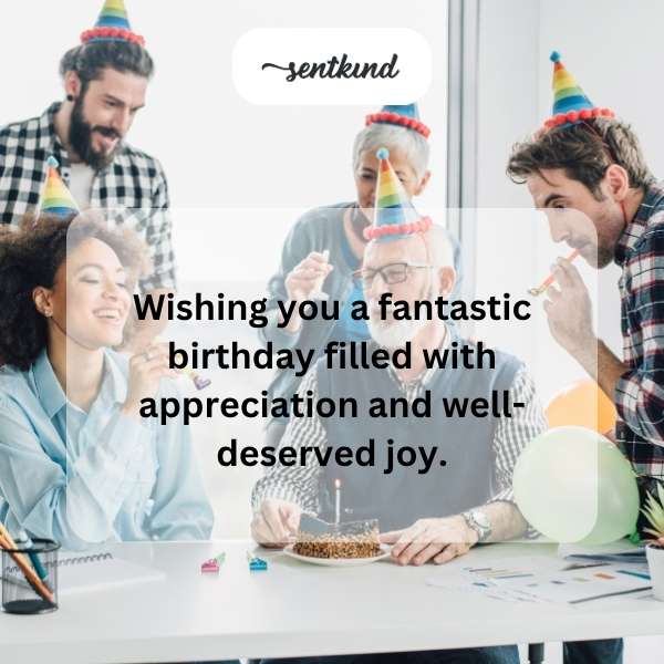 Celebrating a colleague's special day brings joy to the office.