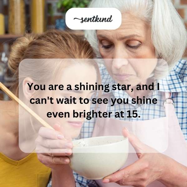 Heartfelt wishes for your 15th year milestone.