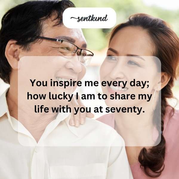 Celebrating a milestone of 70 years with heartfelt admiration.
